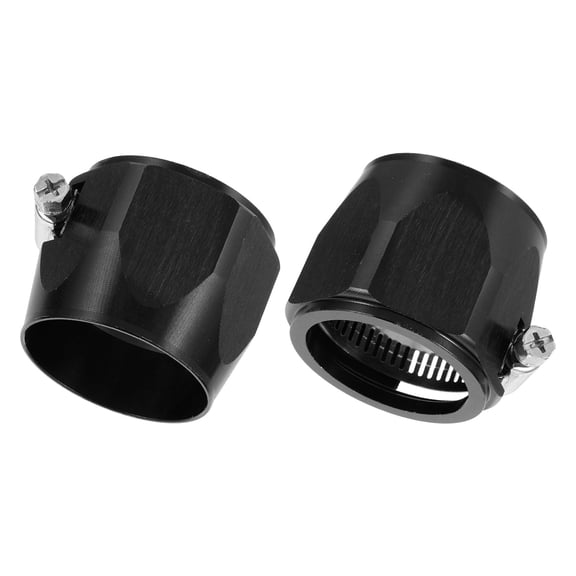 Uxcell 2pcs 45mm Hose Finisher Clamp Aluminium Alloy Fuel Line Hose Clips, Black