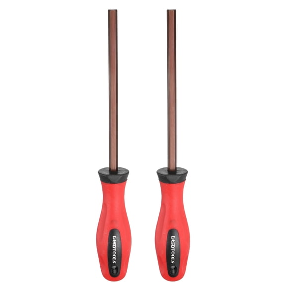 Uxcell 2pcs 5.5mm Metric Hex Screwdriver Magnetic Screwdrivers S2 Alloy Steel Red Brown