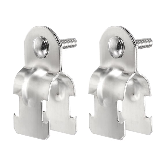 Uxcell 2pcs 5/7" EMT Strut Clamp 2.36" Length Universal 304 Stainless Steel Galvanized Strut Channel Accessory Conduit Clamp with Bolt and Nut for EMT Pipe Rigid Conduit, Silver