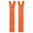thumbnail image 1 of Uxcell 2Pcs Sewing Jacket Zippers 7 inch Resin Coats Replacement Coil Zipper for DIY Craft Bag Garment Home Textile Clothes,  Orange Red, 1 of 7