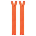 thumbnail image 1 of Uxcell 2Pcs Sewing Jacket Zippers 9 inch Resin Coats Replacement Coil Zipper for DIY Craft Bag Garment Home Textile Clothes,  Orange Red, 1 of 7