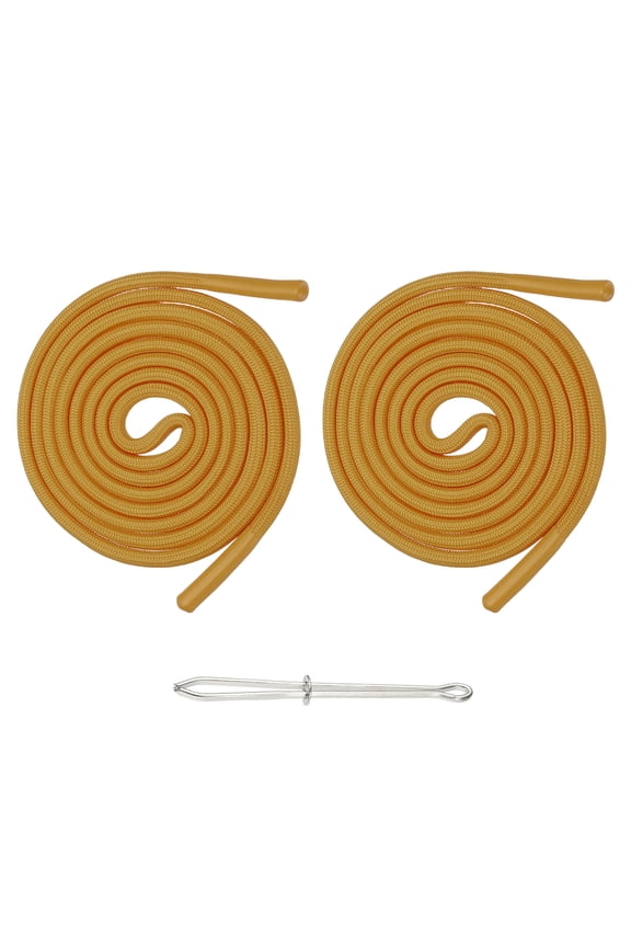 2pcs 53inch Drawstring Cords Replacement Drawstring Hoodie String Sewing Tool with Easy Threader for Hoodie Sweatpants Jackets Pants Hats Coats Bags, Ebony