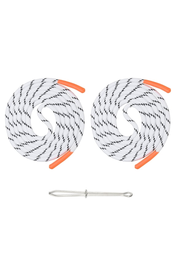 2pcs 53inch Drawstring Cords Replacement Drawstring Hoodie String Sewing Tool with Easy Threader for Hoodie Sweatpants Jackets Pants Hats Coats Bags, Orange