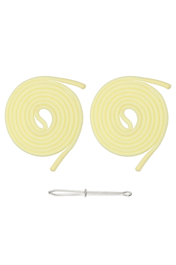 2pcs 53inch Drawstring Cords Replacement Drawstring Hoodie String Sewing Tool with Easy Threader for Hoodie Sweatpants Jackets Pants Hats Coats Bags, Warm Yellow