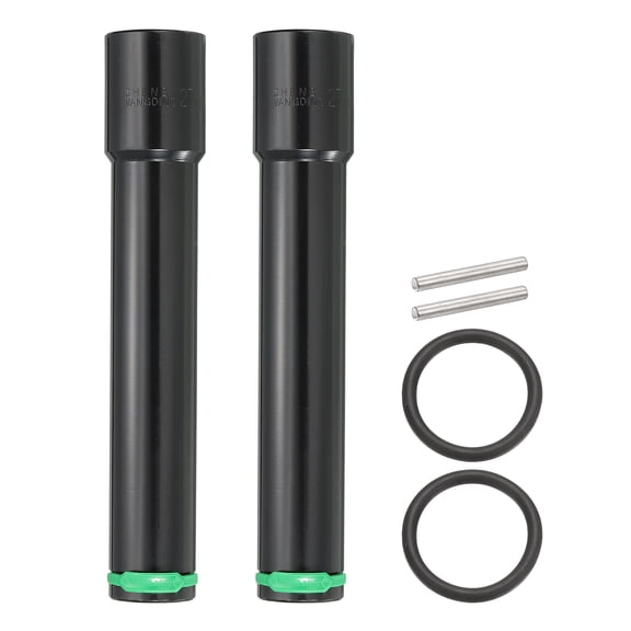 Uxcell 2pcs 6 Point Deep Impact Socket 1/2" Drive 27mm Metric Standard Socket 8" Long Cr-Mo Steel Spindle Axle Hex Nut Bolt Sockets with Rubber Ring Locking Pin
