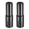 thumbnail image 1 of Uxcell 2pcs 6 Points Impact Socket 13mm Shallow Metric Hex Socket 1/2" Square Drive Electrophoretic Coating CR-V Steel for Industrial Grade Spindle Axle Nut Socket, Black, 1 of 7