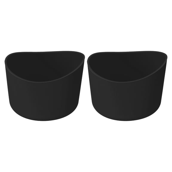 Uxcell 2pcs 6cm Protective Silicone Boot Sleeve for 12-24 oz, Bottle Bottom Silicone Anti-Slip Sleeve Cover, Black
