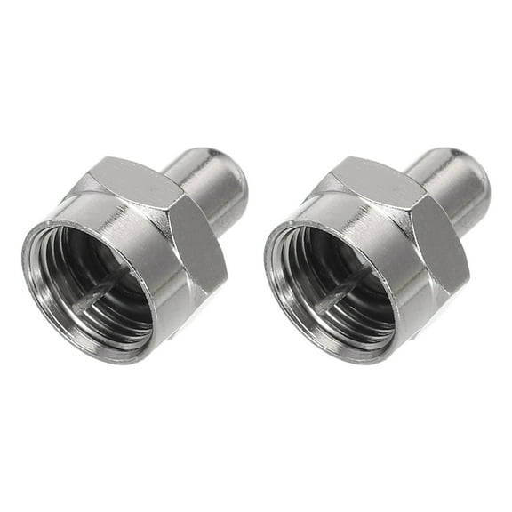 Uxcell 2pcs 75 Ohm Coax Cap Coaxial Terminator F Male RF End Caps Adapter Waterproof Dustproof TV Antenna Coaxial Cable