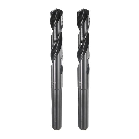 Uxcell 2pcs 9/16"  Twist Drill Bits M35 High-Speed Steel HSS Round Shank 6" Long