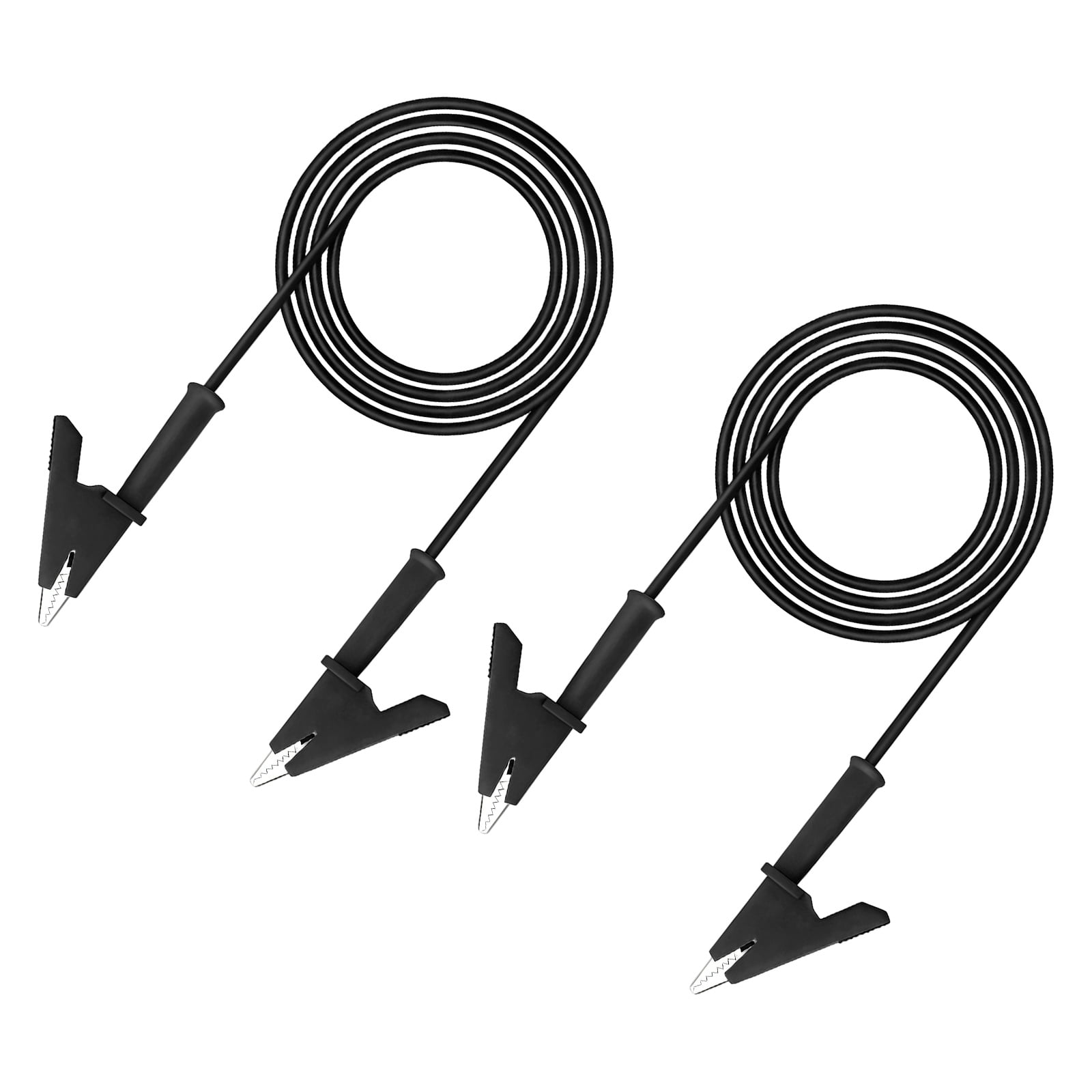 Uxcell 2pcs 9.81ft Alligator Clip Test Leads, 15A Dual Alligator Clips with Wires for Multimeter Jumper Wire Industry Car Battery, Black