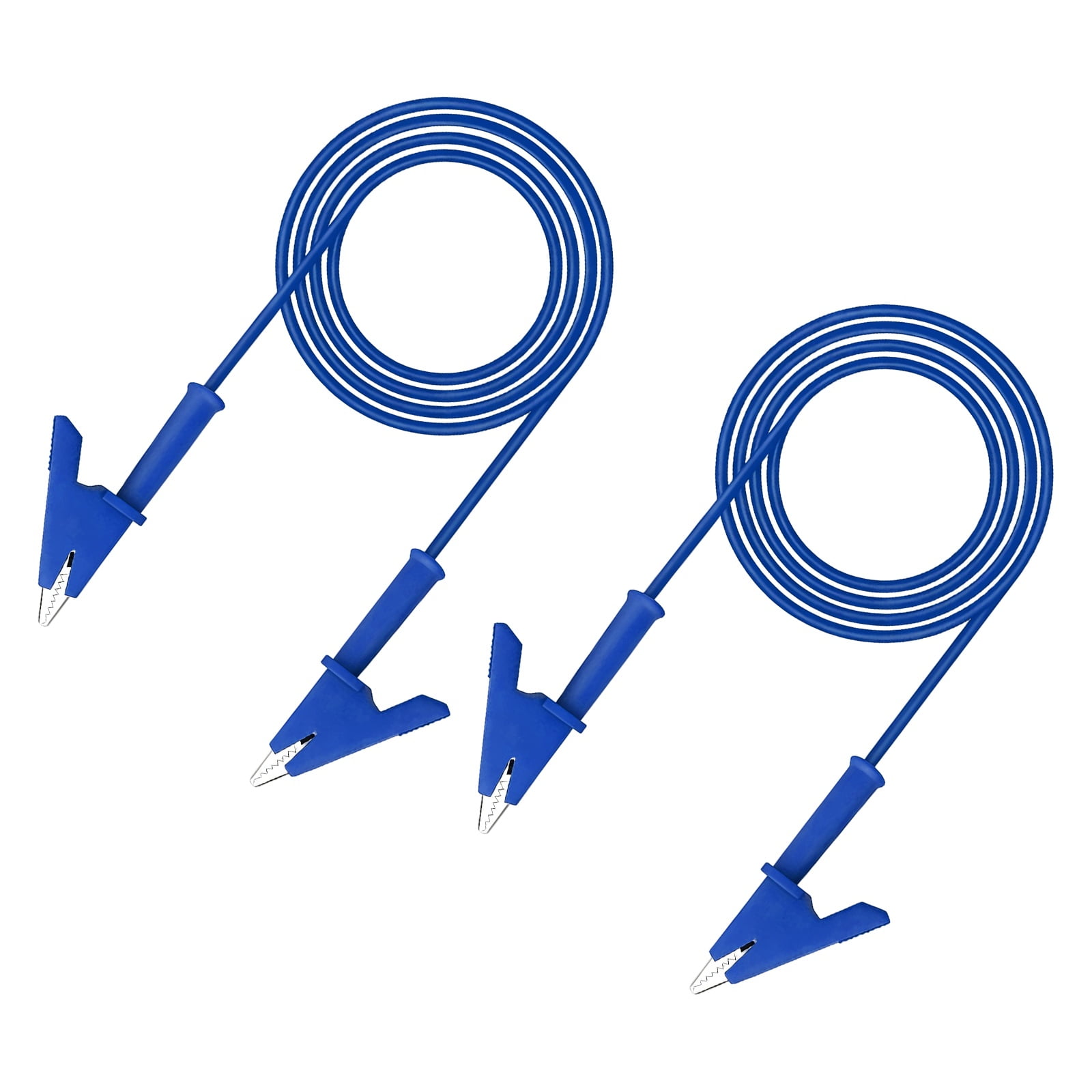 Uxcell 2pcs 9.81ft Alligator Clip Test Leads, 15A Dual Alligator Clips with Wires for Multimeter Jumper Wire Industry Car Battery, Blue