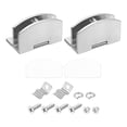 thumbnail image 1 of Uxcell 2pcs 90 Degree Glass Hinge for 5-7mm / 0.22"-0.28" Zinc Alloy Cupboard Cabinet Hinge, Bright Silver, 1 of 4
