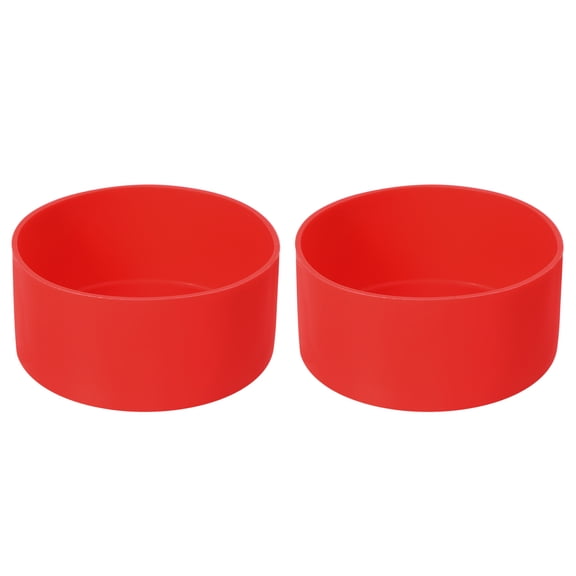 Uxcell 2pcs 9cm Protective Silicone Boot Sleeve for 32-40 oz, Bottle Bottom Anti-Slip Sleeve Cover, Red