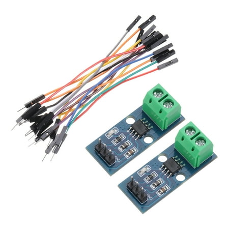 Uxcell 2pcs ACS712 Current Sensor Module 20A Hall Effect Current Sensor AC/DC with Cable