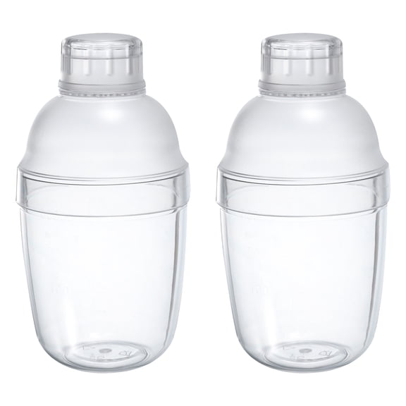 Uxcell 2pcs Acrylic Cocktail Shaker, Drink Mixer Hand Shaker Cup with Scales for Bar Party Kitchen Tools (350 Cc/ 12 Oz)