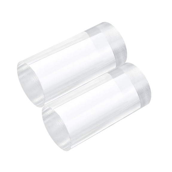 Uxcell 2pcs Acrylic Round Rods 2" x 4" Clear Acrylic Dowel Rods Sticks Acrylic Plastic Sticks Strip for DIY Crafts Lighting Gardening Decorations - 50mm x 100mm