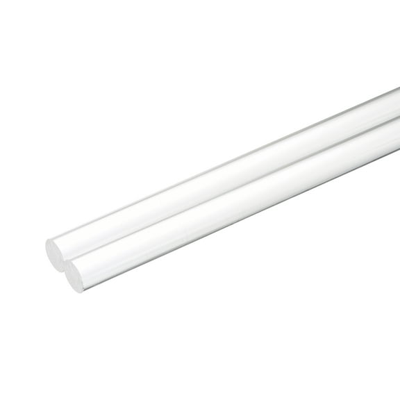 Uxcell 2pcs Acrylic Round Rods 25/32" x 12" Clear Acrylic Dowel Rods Sticks Plastic Sticks Strip for DIY Crafts Lighting Gardening Decorations - 20mm x 300mm