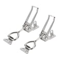 thumbnail image 1 of Uxcell 2pcs Adjustable Toggle Clamp M8x45mm 660bs 4003 Style w Lock Hole, Silver, 1 of 7