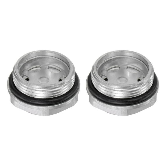 Uxcell 2pcs Air Compressor Oil Sight Glass 30 x 1.5mm Male Aluminum Alloy Hex Head Oil Indicator Window