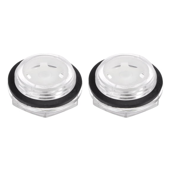 Uxcell 2pcs Air Compressor Oil Sight Glass G1 Male Plastic Hex Head Oil Indicator Window for Gearbox Tanks