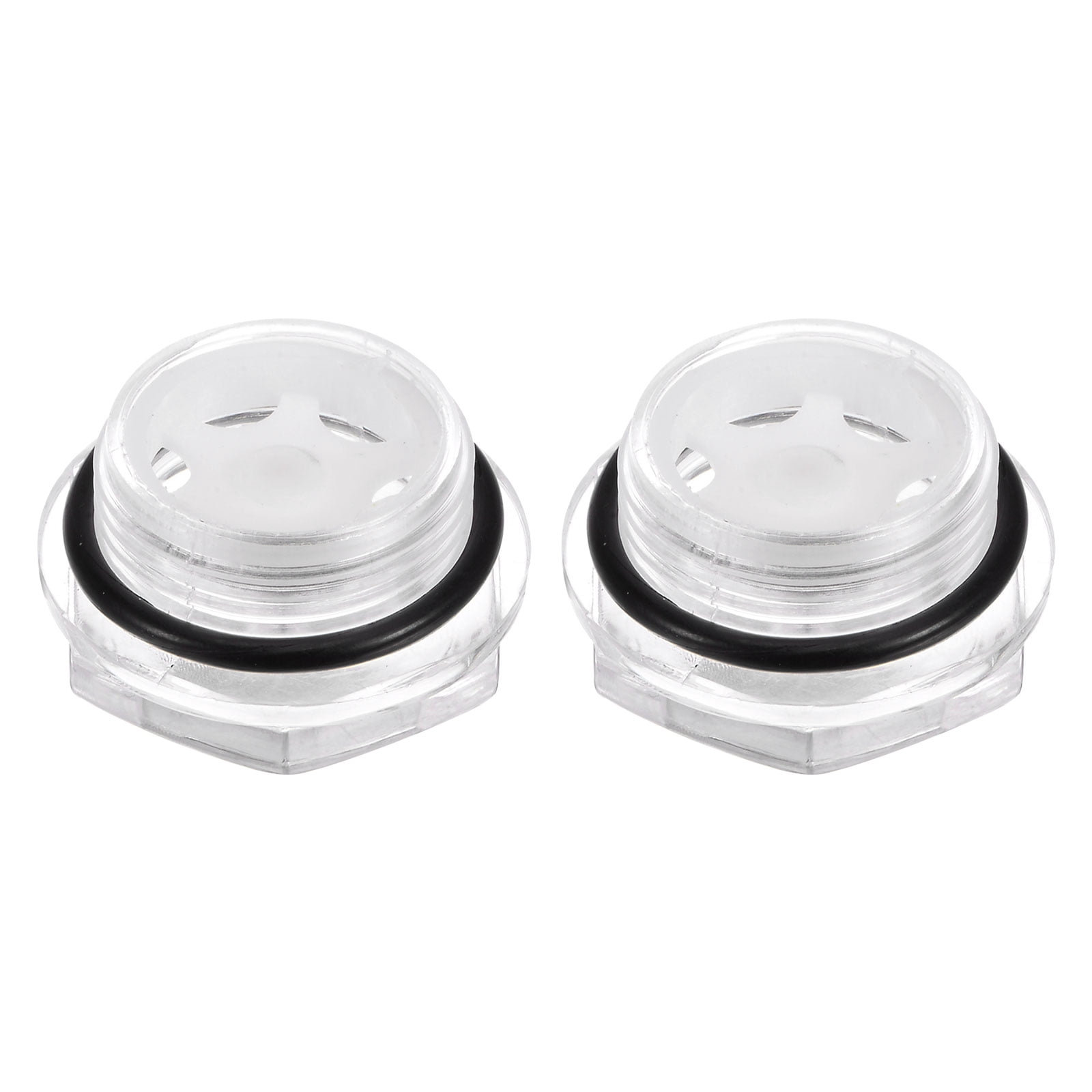 Uxcell 2pcs Air Compressor Oil Sight Glass M24 x 1.5mm Male Plastic Hex ...