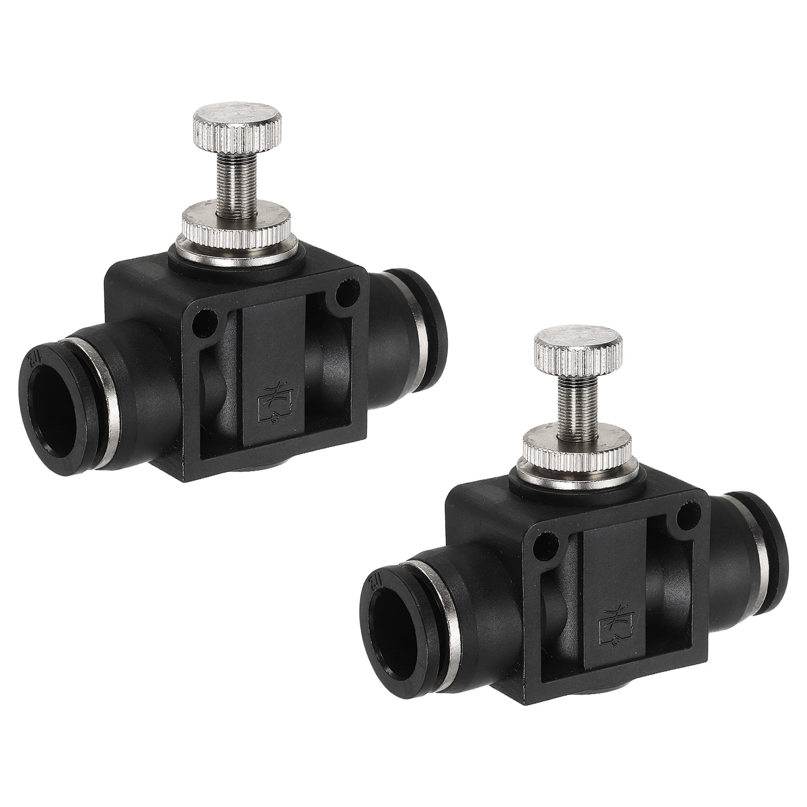 Uxcell 2pcs Air Flow Control Valve 1/2 In-Line Push to Connect Air Line ...