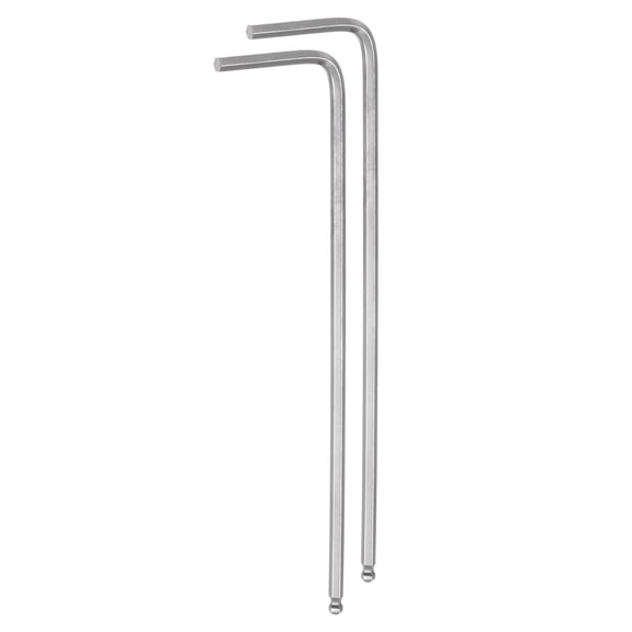 Uxcell 2pcs Ball End Hex Key Wrench 2mm CR-V L-Shape Long Arm Hexagon Metric Wrenches Repairing Tool