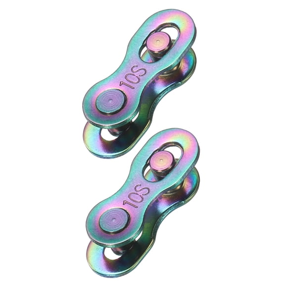 Uxcell 2pcs Bicycle Missing Link 10 Speed Reusable Steel Bike Chain Link Colorful