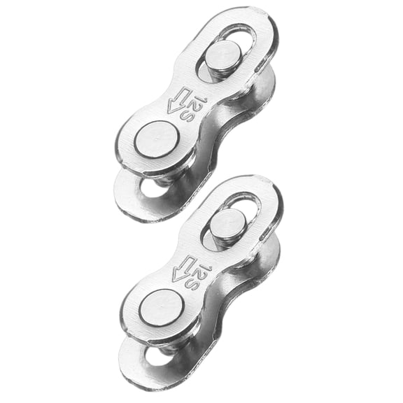 Uxcell 2pcs Bicycle Missing Link 12 Speed Reusable Steel Bike Chain Link Silver