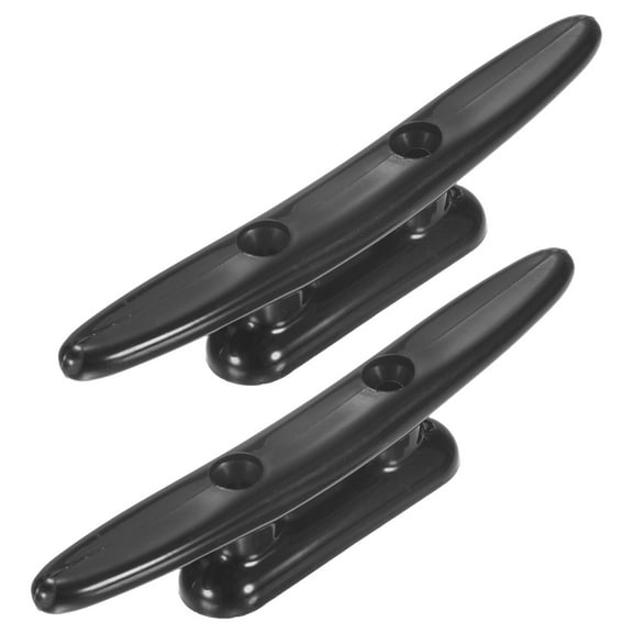Uxcell 2pcs Boat Cleats Dock 4 Inch Kayak Rope Tie Cleat 41mm for Marine Black