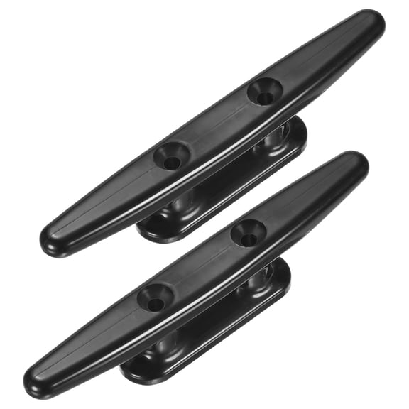Uxcell 2pcs Boat Cleats Dock 4 Inch Kayak Rope Tie Cleat 47mm for Marine Black