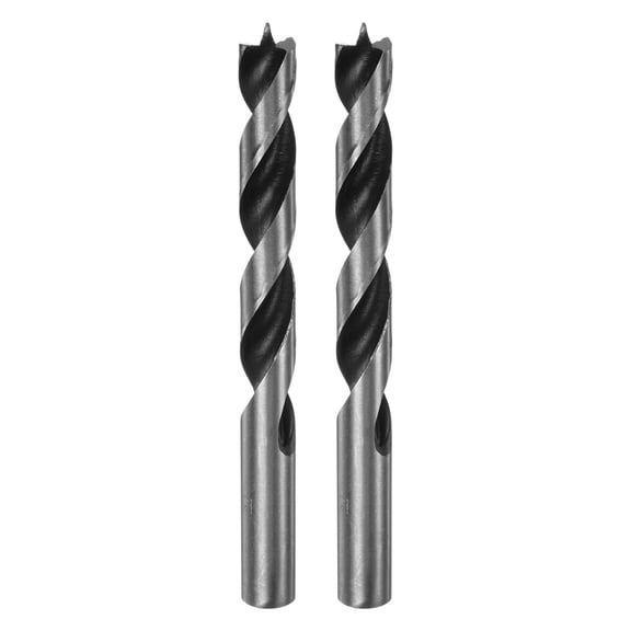 Uxcell 2pcs Brad Point Drill Bits Dia 13mm/0.5" Carbon Steel Round Shank Drill Woodworking 140mm