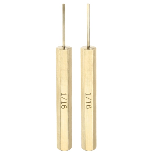 Uxcell 2pcs Brass Pin Punch 1/16" Non-marring Drive Punch for Watch Repair Automotive