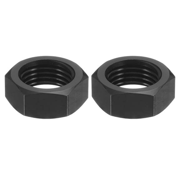 Uxcell 2pcs Bulkhead Nuts 6AN Female Thread Aluminum Anodized Hex Nut for Bulkhead Fitting Adapter Gas Air Fluid Water, Black