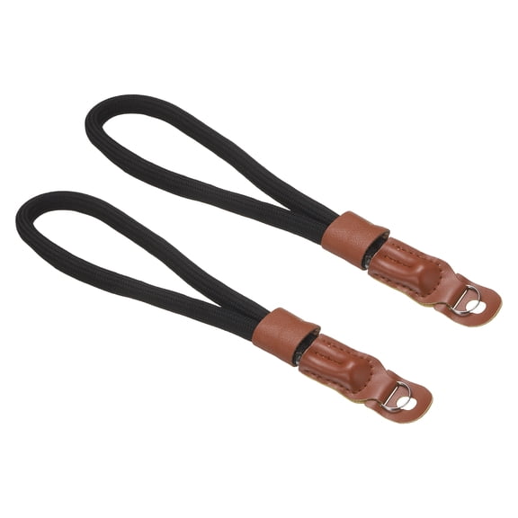 Uxcell 2pcs Camera Wrist Strap (Black) - Camera Hand Strap Safety Wristlet Lanyards String, Fits for DSLR SLR Digital Camera