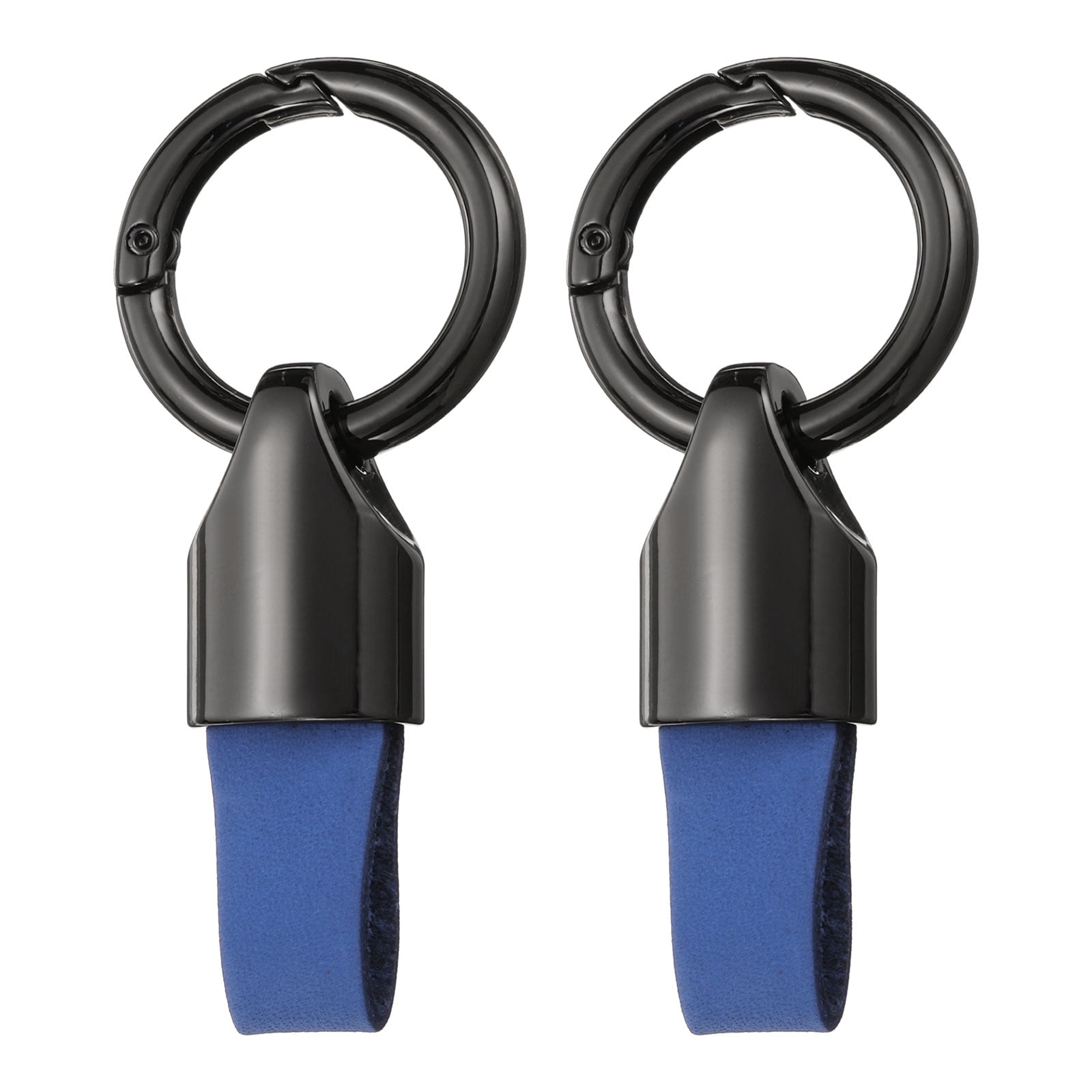 Uxcell 2pcs Car Key Chain Ring Clip, Leather Keychain Key Fob for Home ...