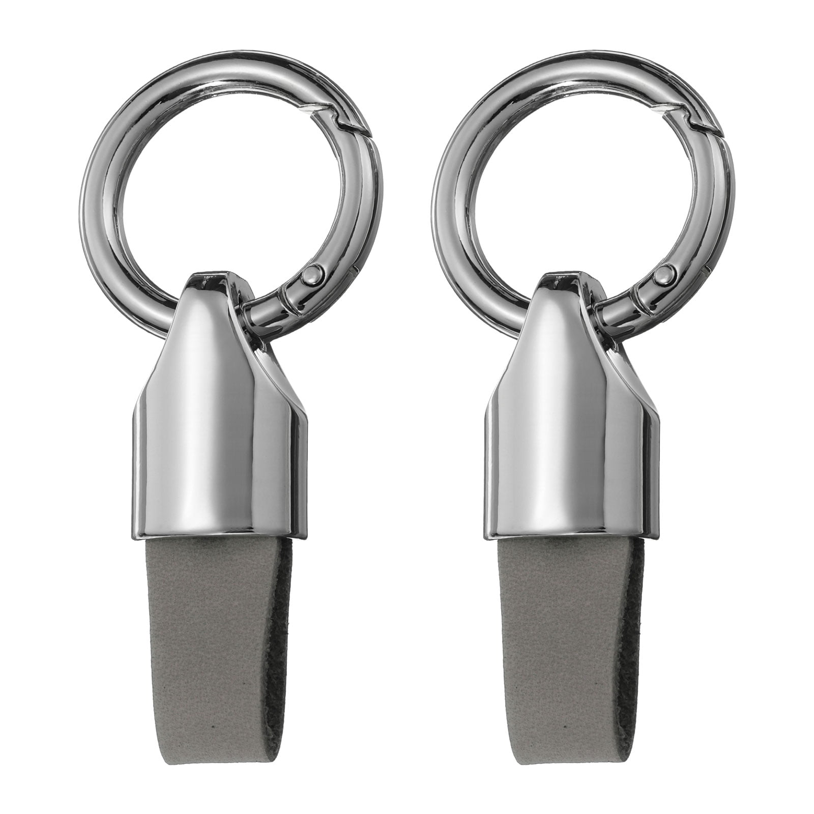 Uxcell 2pcs Car Key Chain Ring Clip, Leather Keychain Key Fob for Home ...