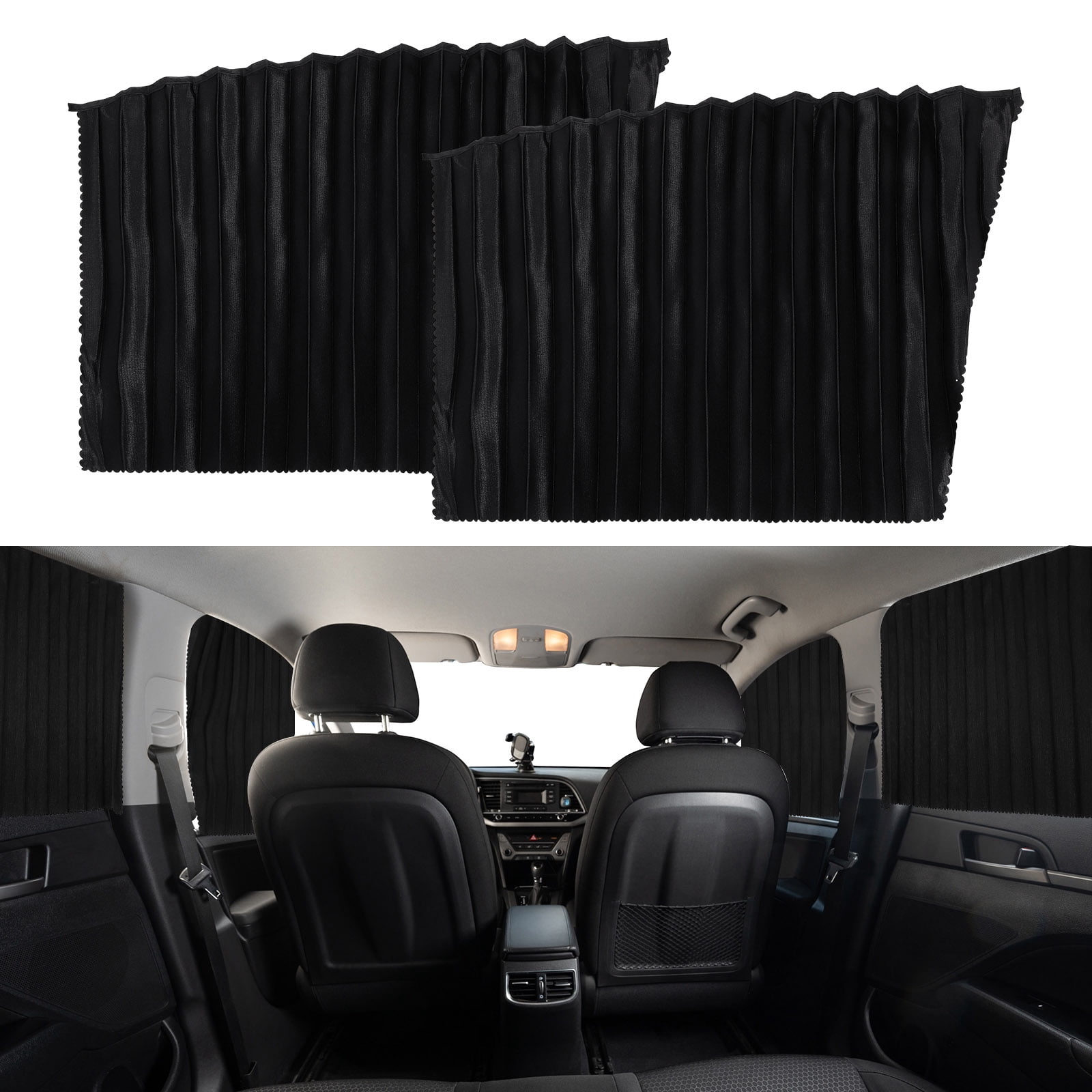 Uxcell 2pcs Car Magnetic Louvered Blinds Curtains Privacy Car Window ...