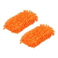 thumbnail image 1 of Uxcell 2pcs Car Wash Sponge 8.7" x 4.3" Chenille Microfiber Mitt Scratch-Free Absorbent Scour Scrubber Cleaning Sponge for Washing Detailing on Cars, Boats, RVs, Orange, 1 of 6