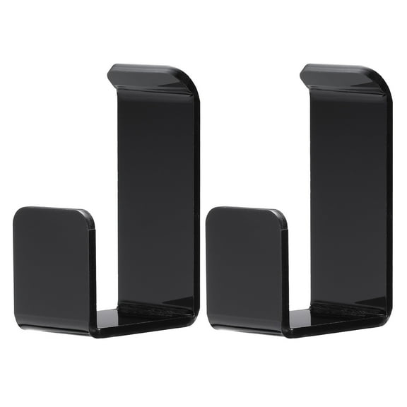 Uxcell 2pcs Controller Holder Under Desk Mount Holder for Controller & Headphone Gaming Accessories Adhesive No Screws, Black