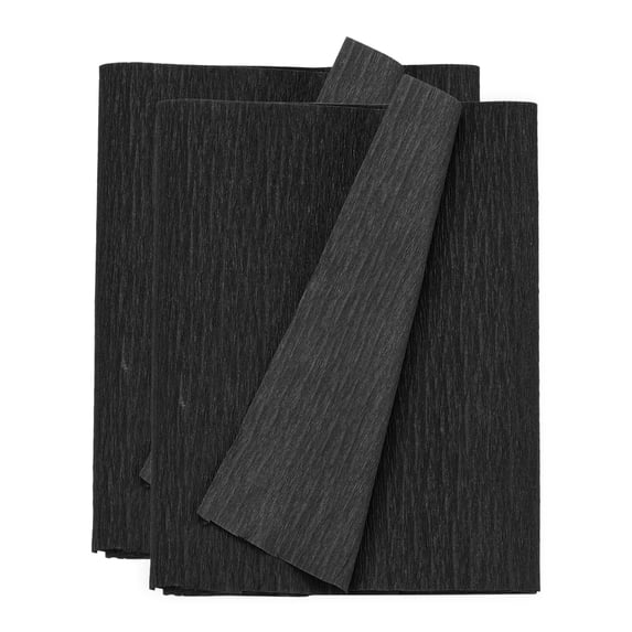 Uxcell 2pcs Crepe Paper Roll 8.2ft Long 7 Inch Wide for Wedding Ceremony Various Large Festivals Decoration, Black