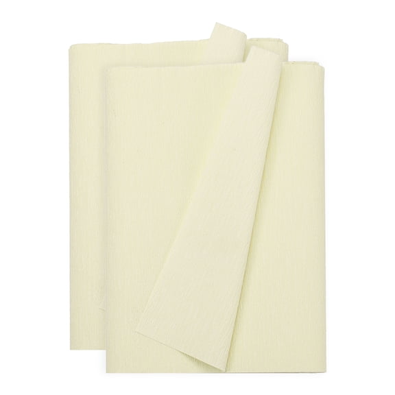 Uxcell 2pcs Crepe Paper Roll 8.2ft Long 7 Inch Wide for Wedding Ceremony Various Large Festivals Decoration, Cream