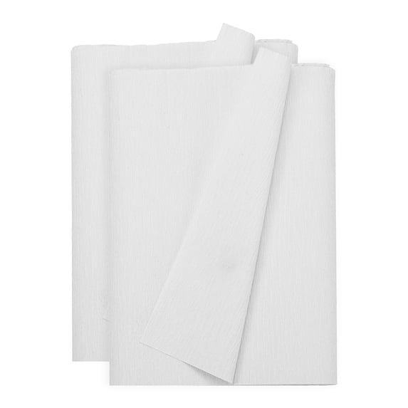 Uxcell 2pcs Crepe Paper Roll 8.2ft Long 7 Inch Wide for Wedding Ceremony Various Large Festivals Decoration, White