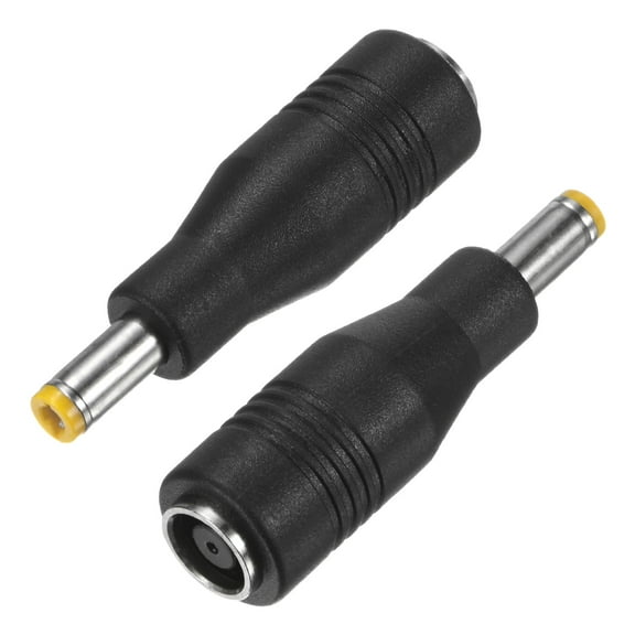 Uxcell 2pcs DC Connectors Adapter, DC 8mm Female to DC 5.5mm x 2.5mm Male, Copper Barrel Connector for Portable Power Station