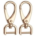 thumbnail image 1 of Uxcell 2pcs Detachable Snap Hook Swivel Clasp 3/8" Metal D-Rings Clasp, Light Gold, 1 of 7