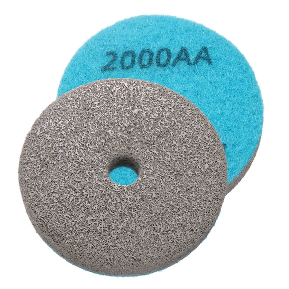 Uxcell 2pcs Diamond Sponge Fiber Polish Pad 3" 2000 Grit Polish Pad Blue Grey
