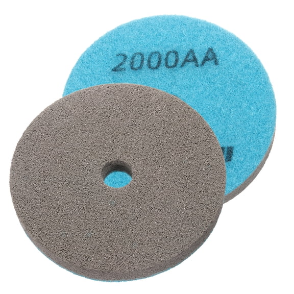 Uxcell 2pcs Diamond Sponge Fiber Polish Pad 4" 2000 Grit Polish Pad Blue Grey