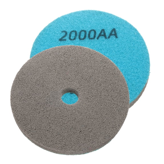 Uxcell 2pcs Diamond Sponge Fiber Polish Pad 5" 2000 Grit Polish Pad Blue Grey