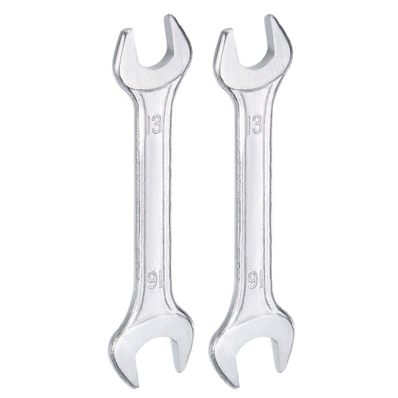 Uxcell 2pcs Double Open End Wrench 13mm x 16mm Metric U-Shaped Spanner