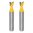 thumbnail image 1 of Uxcell 2pcs Dovetail Router BitBit 1/4" Diameter 1/4" Shank 14 Degree Dovetail Joint Bit, 1 of 7